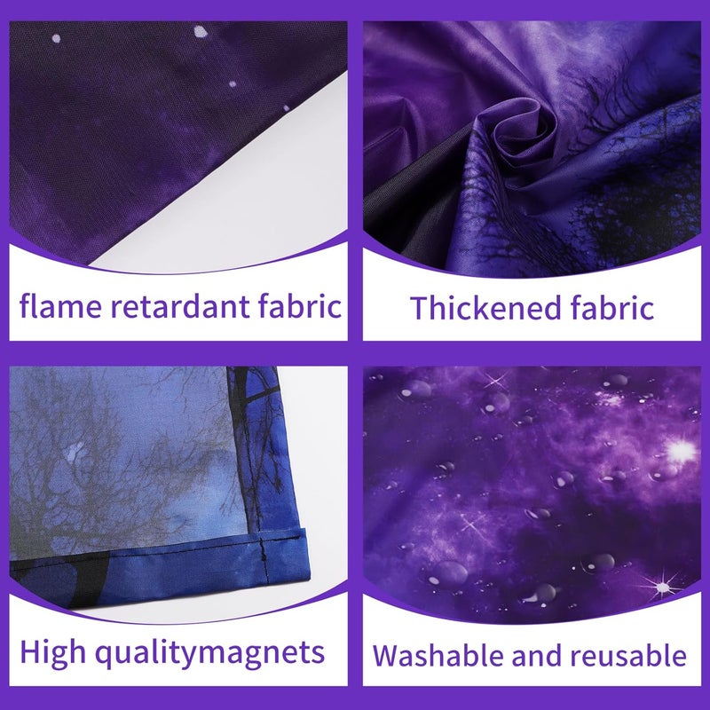 Torixqi 2pcs Fluorescent Light Covers - Light Covers for Ceiling Lights Classroom, Magnetic Light Filters for Office, Hospitals, Home 4 x 2 Feet (purple nebula) - Image 4